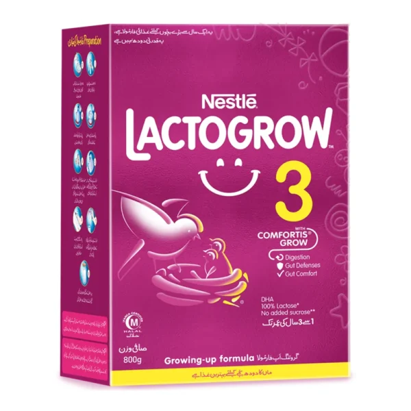 Nestle Lactogrow 3 | Size 800gm Milk Powder | Box Pack